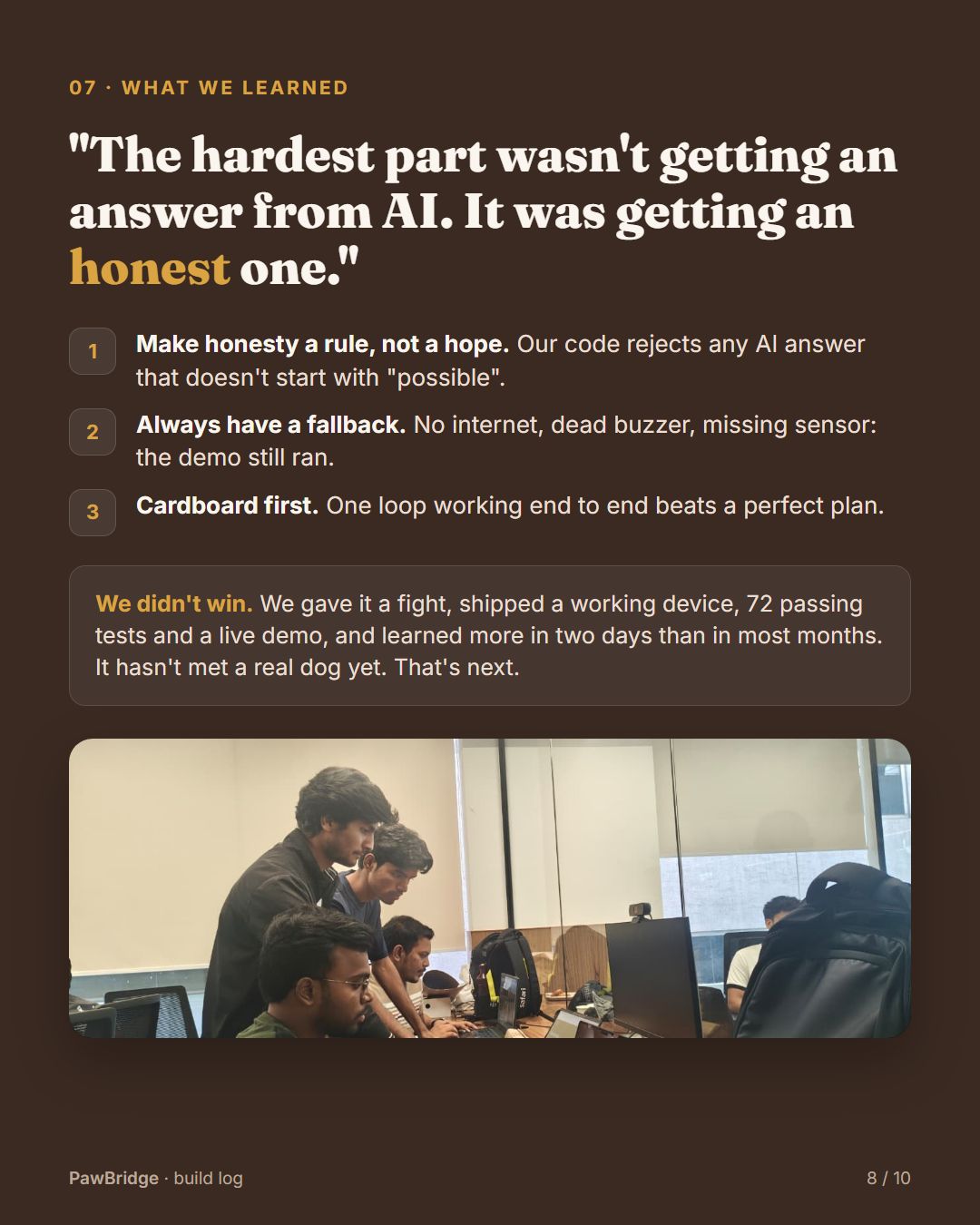 What we learned: getting an honest answer from AI