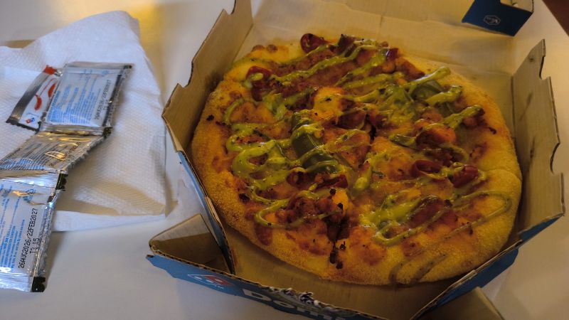 A pizza between builds
